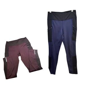 Active Life - fleece lined leggings - size XL NWT Choice of Navy or Burgundy